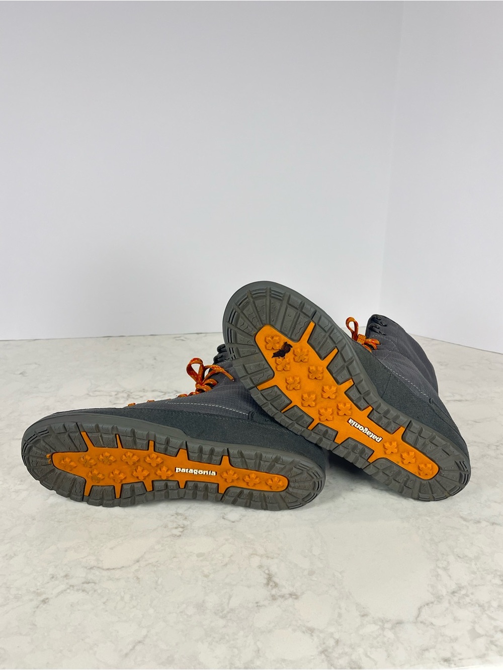 Patagonia Gray Activist Puff Boot with Bright Orange Laces - Picture 7 of 7